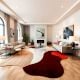 Handcrafted Abstract Red Statement Living Room Rug